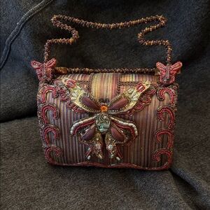 Mary Francis Vintage Embellished Butterfly Handbag